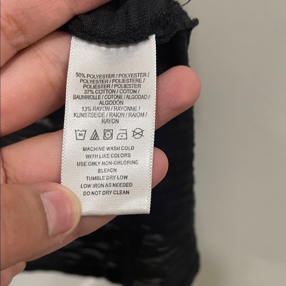 We The Free Black Sheer V-Neck Short Sleeve Tee - Picture 8 of 8